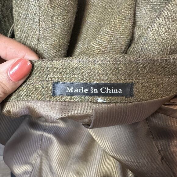 VTG Pendleton Wool Mens Tweed Blazer Sz 44 Brown Elbow Patches Western Academia - Picture 10 of 15